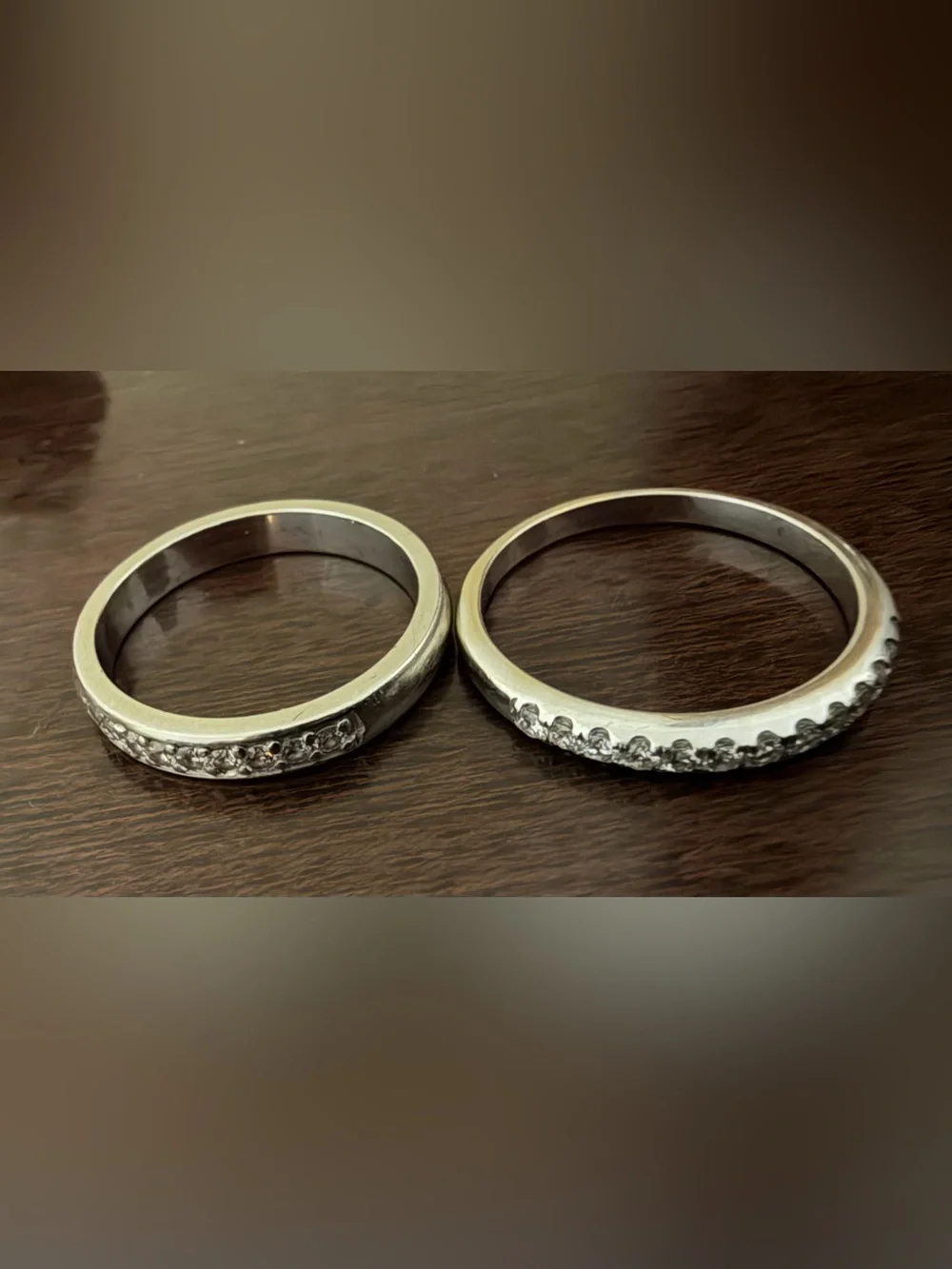 18k White Gold Diamond Women Ring Set 3 Pcs Genuine Diamond Approx 2.5 CTW 11.5G